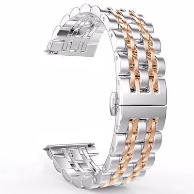 China Solid Stainless For Samsung Galaxy 22mm Watch Band 42mm 46mm/Active 40mm Stainless Steel Bracelet Strap 20mm For Gear S3/S2 Classic Strap for sale