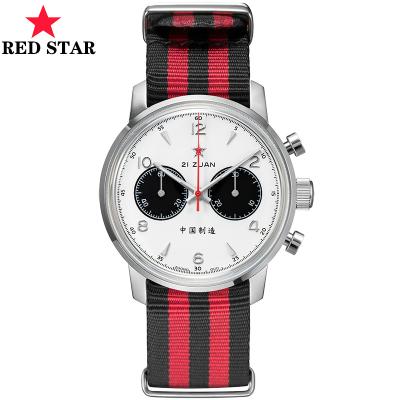 China 1963 Panda Eyes Men Pilots Chronograph Stainless Steel Watch ST1901 Hand Winding Army Mechanical Wristwatches for sale