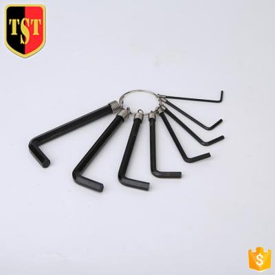 China Power Hole Carbon Steel Flat Product Strong Head Allen Wrench Set Hex Key Sets for sale