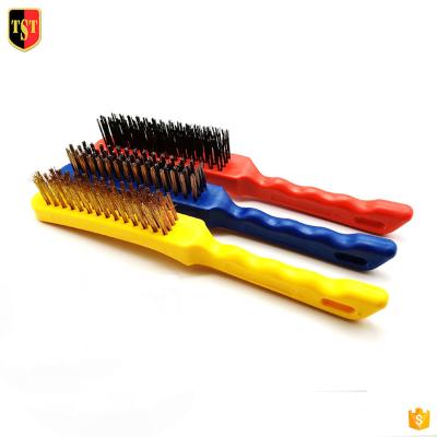 China High Quality Cleaning Steel Wire Brush With Plastic Handle for sale