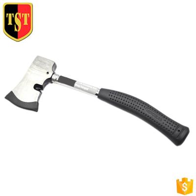 China Unrated 1.1/4lb Ax Head Tubular Survival Camping Ax With Carbon Steel Handle With Drywall Rubber Max Ax for sale