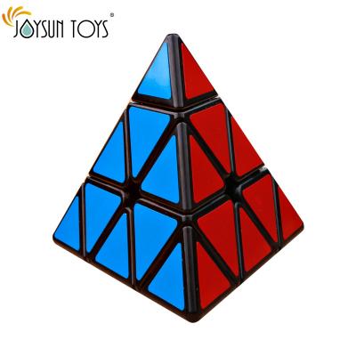 China 3x3x3 Pyramid Cube FLASHING Magic Speed ​​Cube Stickerless 3x3 Puzzle Cube Professional Education Toys For Kids Gift for sale