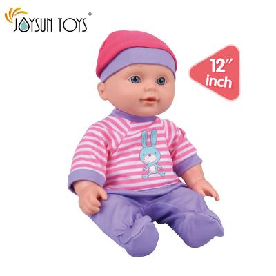 China Cartoon Toy Play Baby Boy Doll 12 Inches With Dismountable Blue Outfit Toys For Children By JOYSUN TOYS for sale