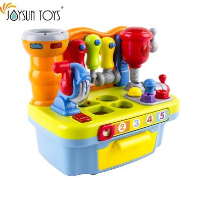 China Study Toys Amazon Hot Selling Musical Learning Workbench Toy with Engineering Tools, Sound Effects and Lights, and Shape Sorter for sale