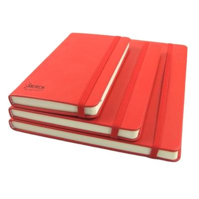 China Hot Selling Red Hardcover School Notebooks Custom Journaling Notebook for sale