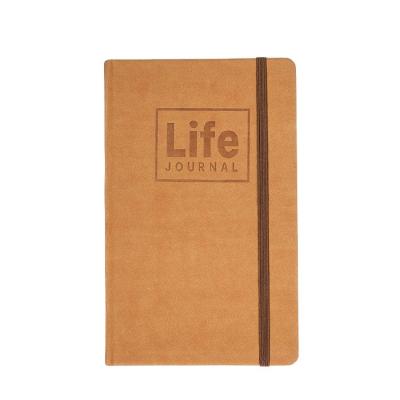 China Hardcover Personalized Cheap Supplies Leather Cover Seam Emboss Logo Office Custom Stationery Notebook for sale