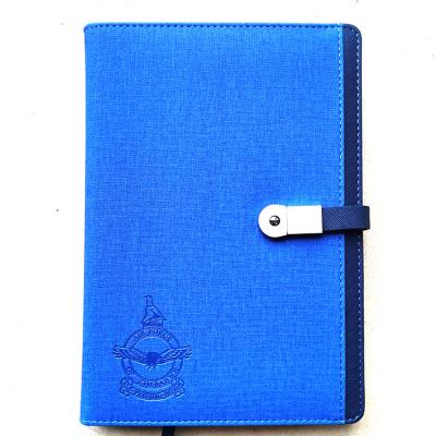 China powerbank magnetic diary diary agenda leather notebook with power bank and usb for sale