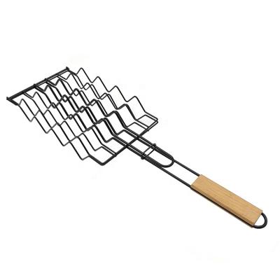 China Corrosion Resistance Sausage Grill Basket, Metal BBQ Tool Grilling Accessories Grill Rack for Hot Dog, Vegetable, Meat Steak Shrimp Kebab Camping for sale