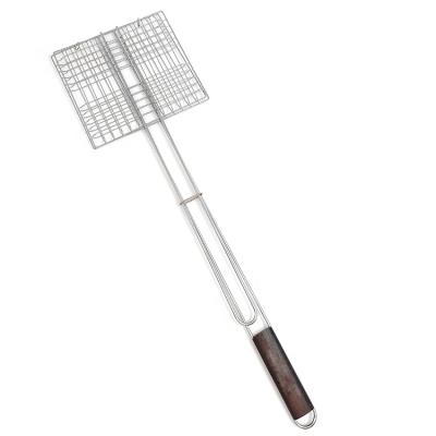 China Corrosion Resistance Long Handle Campfire Grill Basket, BBQ Grilling Basket, Outdoor Camping Cooking Camping for sale