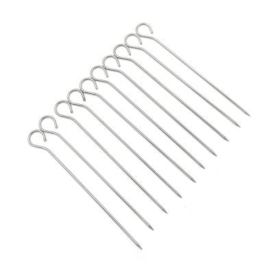 China 4inch Corrosion Resistance Stainless Steel BBQ Skewers GRILL Accessories Kebab BBQ Skewer for sale