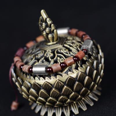 China Red Stone LONGJIE Factory Sell New Design 925 Silver Bead And Natural Stone Unisex Handmade Rope Bracelet Wholesale For Couples for sale