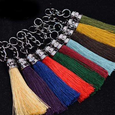 China LONGJIE Decorative Manufacturers Multi-colors Metal Chain DIY Tassel Wholesale Custom Key Chain Tassel for Bag and Key Chain for sale