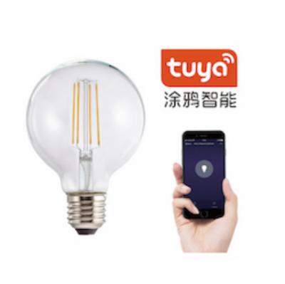 China G80 Filament G80 7w e27 2700k 6000K residential wifi Ra80 smart dimmable Tuya led bulb for sale