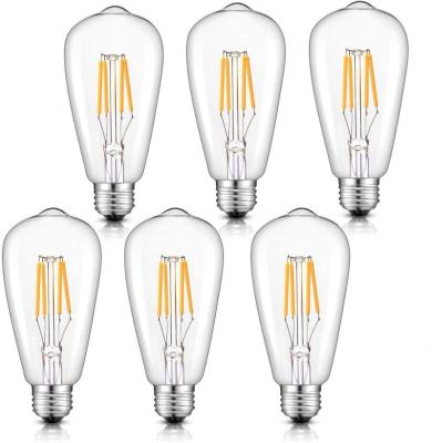 China New Style Amber Glass INDOOR St64 St58 40 Watt Led Vintage Edison Lamps E27 Tungsten Light Bulbs for sale