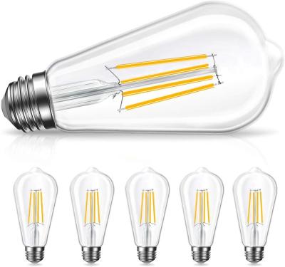 China CE Wholesale OEM St64 R INDOOR Lamp E27 Curved Non-dimmable Dimmable Filament Bulbs 220v Led Light Lamp for sale