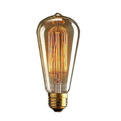 China Top Selling Vintage St64 Indoor Decorative Led Bulb Edison Filament Bulb Incandescent Lamp Fireworks Filament Glass Body For Decoration for sale