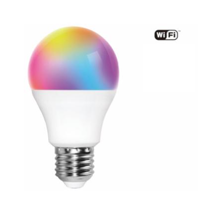 China Residential 9w E27 Led Multicolor Dimmable Wifi Smart Bulb Compatible With Alexa Google Home for sale