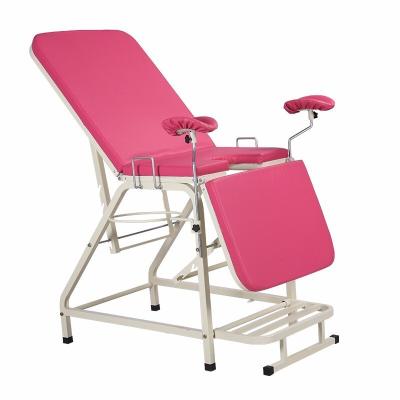 China Cheap Fixed Portable Manual Gynecological Gynecological Examination Chair Hospital Gyn Adjustments Stainless Steel Obstetric Bed for sale