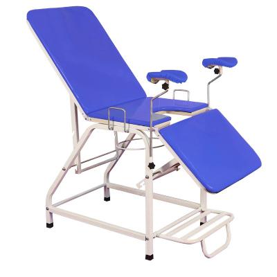 China Hot sales of adjustments iron on birth gynecological full bed chair stainless steel examination gynecological table for sale