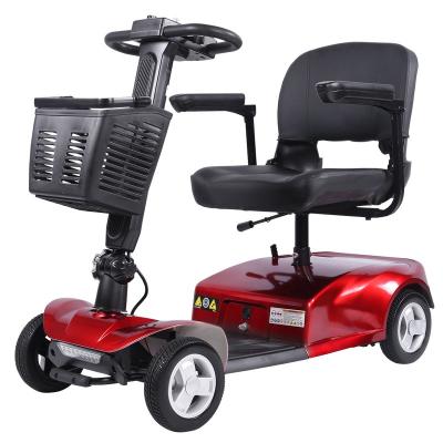 China Cheap Carbon Steel Lithium Battery China Aged Folding Folding Electric Mobility Scooter Four Wheel Eleckroller E.Scooter for sale