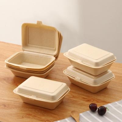 China Freshness Preservation Manufacturer Customization PLA Foam Clamshell 100% Compostable Biodegradable To Go Boxes for sale