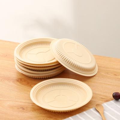 China Home Restaurant Biodegradable Party Disposable Cake Cake Food Eco-friendly Tray Painting Plate Hotel Restaurant Pizza Tableware Dinner Dish for sale