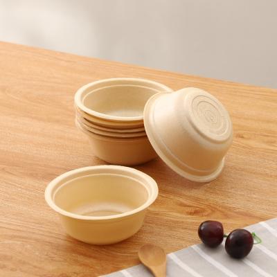 China Hotel Home Restaurant Disposable Printable Biodegradable PLA Thickened Leakproof Catering Packing Round Soup Bowl for sale