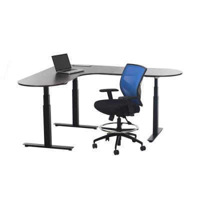 China (Size) Modern L Shape Office Furniture Adjustable Height Table Standing Desk for sale