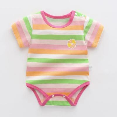 China 2022 New Cotton 2022 Newborn Infants Kids Clothes Triangle Rompers Newborn Baby Short Sleeve Leisure Onesie Baby for sale