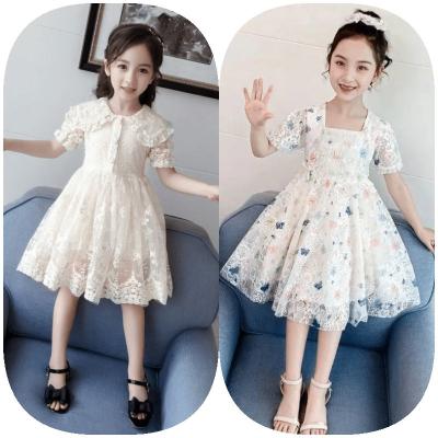 China Wholesale Anti-wrinkle Children Party Long Lovely Dress Toddler Girl Yarn Skirt for sale