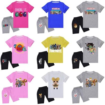 China Children Casual Short Short Suit Cotton Summer Korean Girls T-shirt Shorts Boys Clothing Children Wear for sale