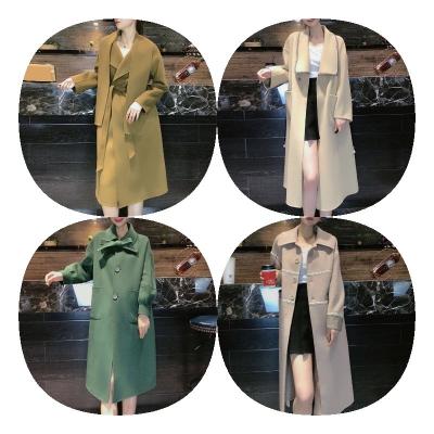 China New High-end Breathable Mid Length Cashmere Coat Women's Slim Woolen Coat Jacket Woolen Coat for sale