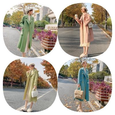 China Winter Breathable Ladies Woolen Coat Factory Elegant Belted Wholesale for sale