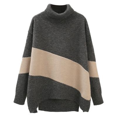 China Winter Anti-Shrink Ladies Knitted Tops Solid Color Pullover Loose Sweatshirt Sueter Plus Size Long Sleeve Computer Knit Women's Sweater for sale