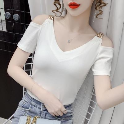 China Factory Wholesale Anti-wrinkle T-shirts Knitted Leisure Summer Women's Tops for sale