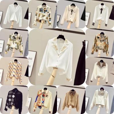 China 2022 fall fashion factory wholesale anti-shrink sexy lapel ribbed beautiful knit white women's blouses top women's blouses for sale