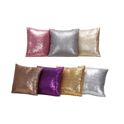 China Viable Custom Hot Selling Sequin Pillow Case Pearl Sheer Color Home Decoration Cushion Cover for sale