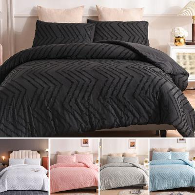 China 2021 Wholesale Hot-selling Nondisposable New Cut Flower Craft Polyester Quilt Cover Pillowcase Bedding Sets for sale