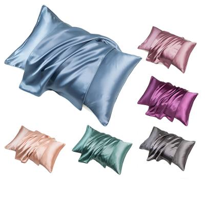 China Wholesale 2022 PORTABLE High Quality Luxury Silk Cover Solid Color Home Silk Pillow for sale