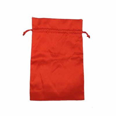 China Custom Size Safety Logo Pattern Waist Bag Satin Small Gift Silk Drawstring Bag Hot Products for sale