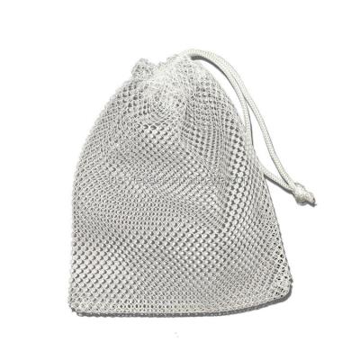 China Safety Wholesale L-shape Eco-friendly Drawstring Mesh Net Bag for sale