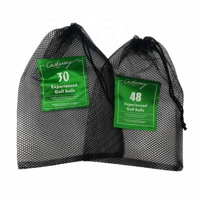 China New Safety Quality 22x32cm Cheap Mesh Drawstring Bag For Golf Balls for sale