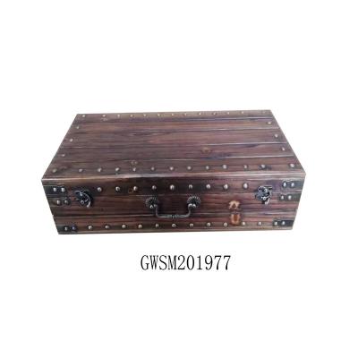 China Vintage Look 46*23*12 Firwood Rustic Storage Trunk for sale