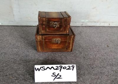 China 15x15x13 Secret Compartment OBM Wooden Storage Trunks for sale