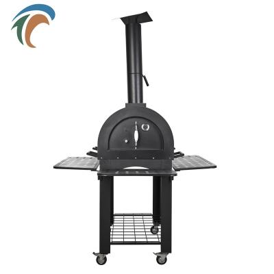 China Outdoor Wooden Fired Smoker Charcoal Skyline Huge Size Pizza Oven for sale