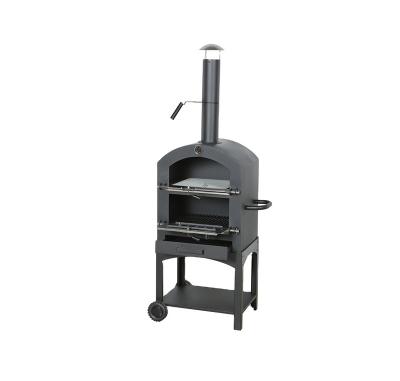 China Outdoor outdoor wood fired pizza oven with black paint for sale