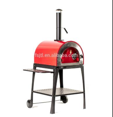 China Height Adjustable Red Charcoal Horizontal Pizza Oven for sale