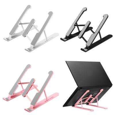 China Aluminum Laptop Stand Riser Foldable Foldable Adjustable Foldable Desktop Home Office Laptop Stand for MacBook Air pro for sale