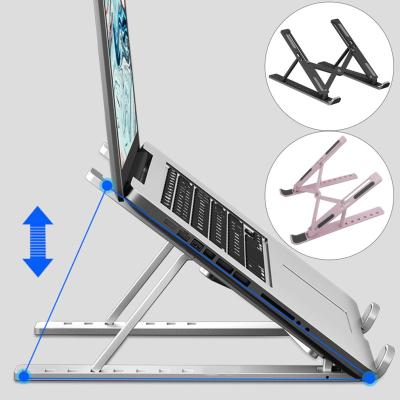 China Lightweight Riser Laptop Stand Tablet Notebook Bracket New Laptop Notebook Stand ABS Foldable Adjustable Plastic Foldable Stand for sale