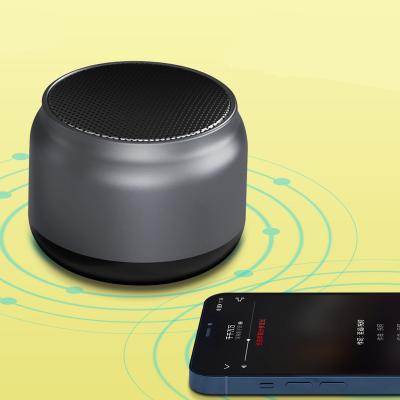 China Wireless Charger For Mobile Phone Ready To Ship K12 Mini Metal Speaker BT 5.0 Radio Mobile Phone Subwoofer Cannon Collection Advertising Small Speaker for sale